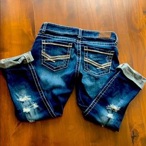 Bke distressed capris